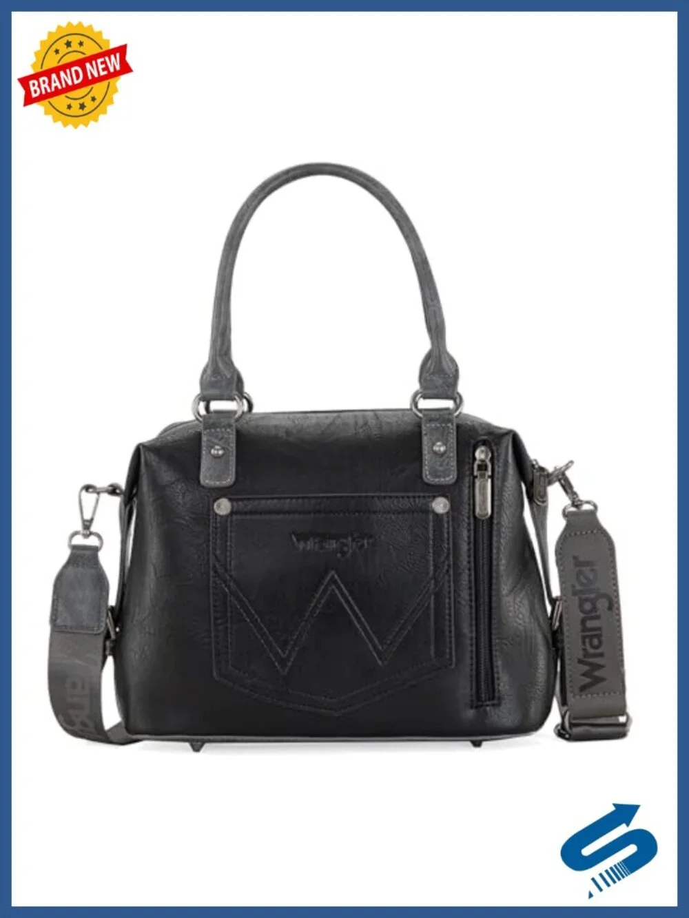 Wrangler Two-tone Doctor Bag Satchel Handbag Shoulder Purse